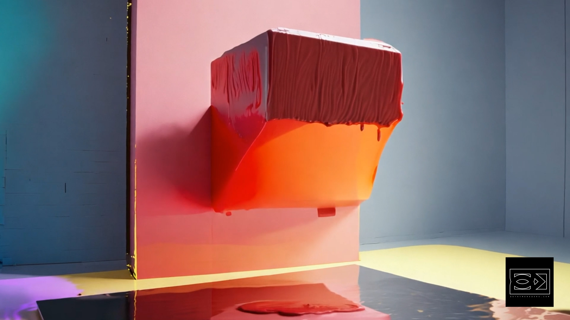 Painted cube in SOLEIDE experimental AI film by Dothy Moroders 05 Painted cube in SOLEIDE experimental AI film by Dothy Moroders 05